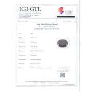 35.64/CT Natural Indian Ruby with Govt. Lab Certificate (610)